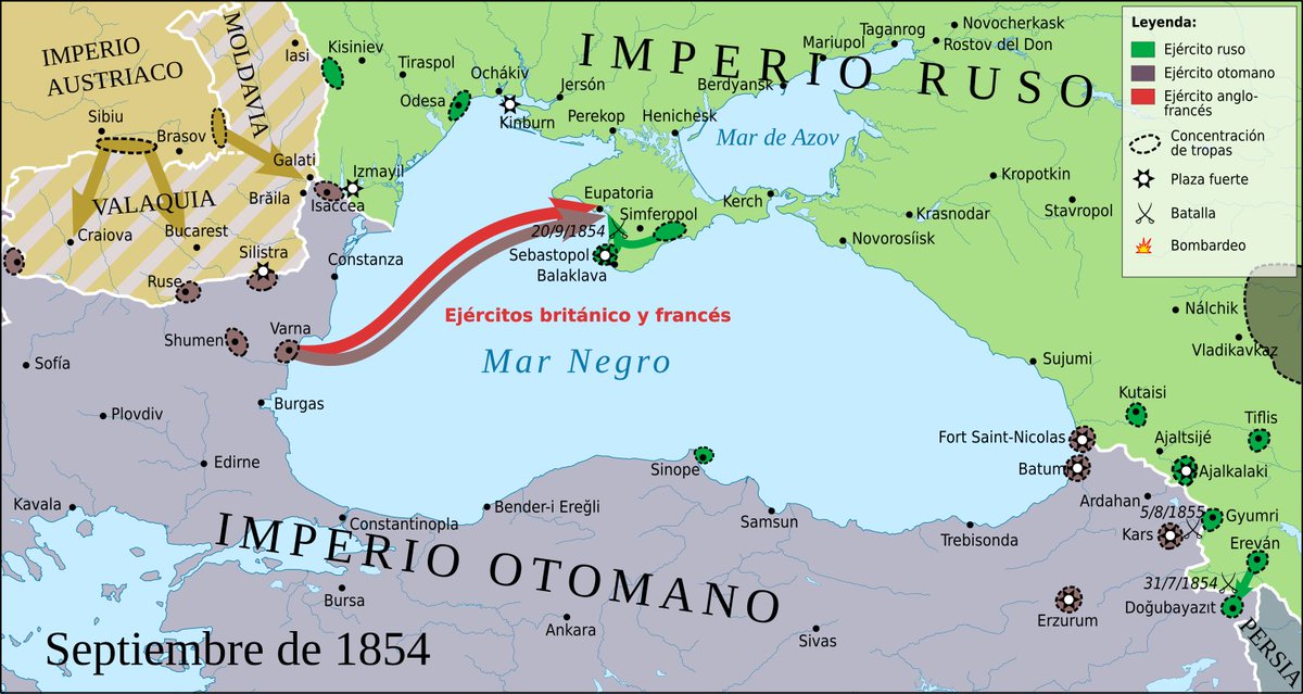 In September 1854 the allies landed in the Crimea, planning to destroy Sevastopol and the Russian Fleet in six weeks before withdrawing to Turkey.