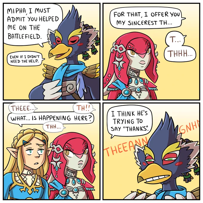 Revali is as much himself in Zelda Age of Calamity as he was in Breath of the Wild. He's a gift. 