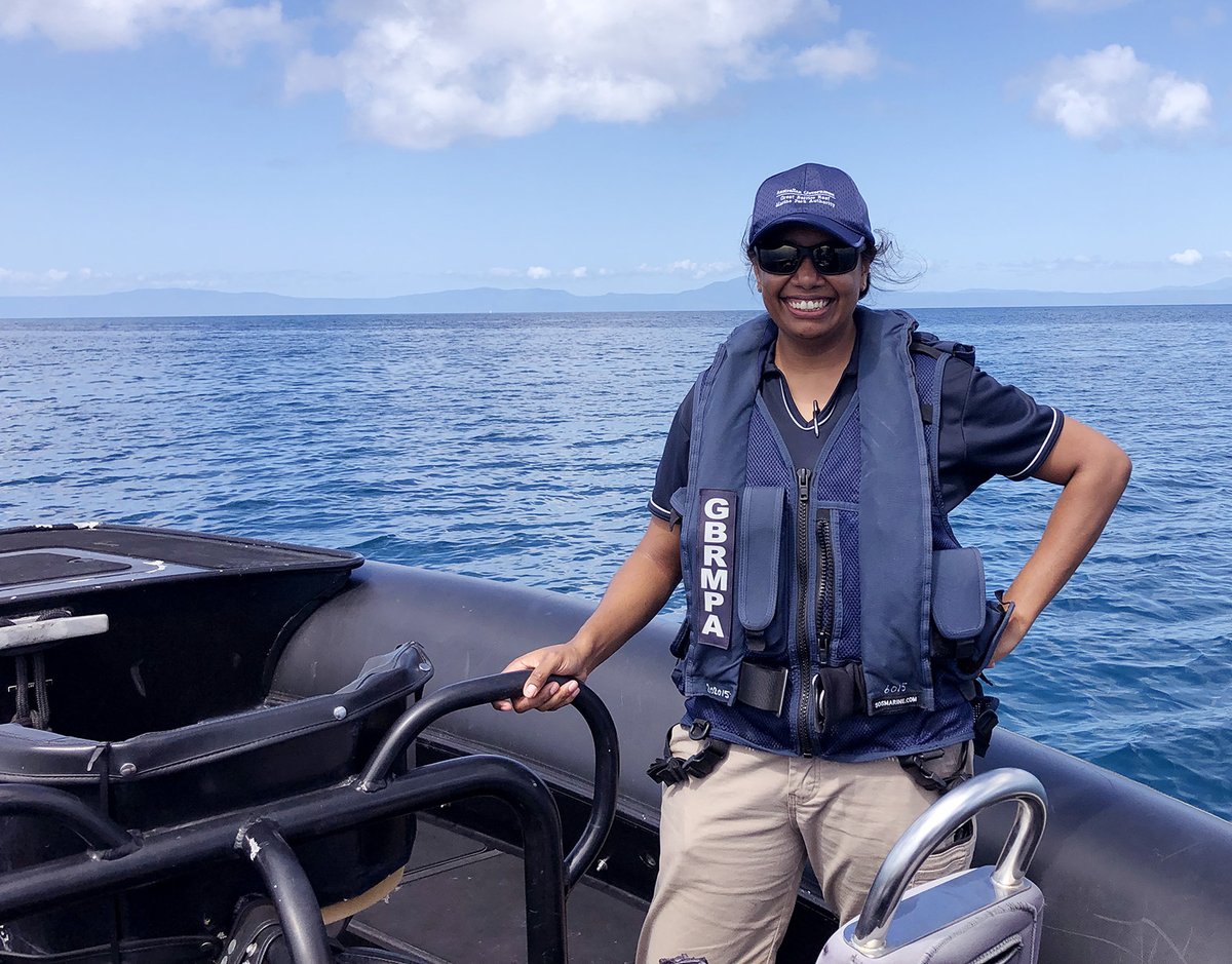 QldWomenRangers's tweet photo. Meet Chenoa Ryan, a Qld Parks #femaleranger working on secondment with the #GreatBarrierReef Marine Park Authority in #Cairns.
#QIWRN #womenrangers #indigenousrangers #countryneedspeople #conservation #ILSR @meaghan_scanlon @gbrmarinepark @QldParkAlerts @QldGov https://t.co/rKOALBYvg8