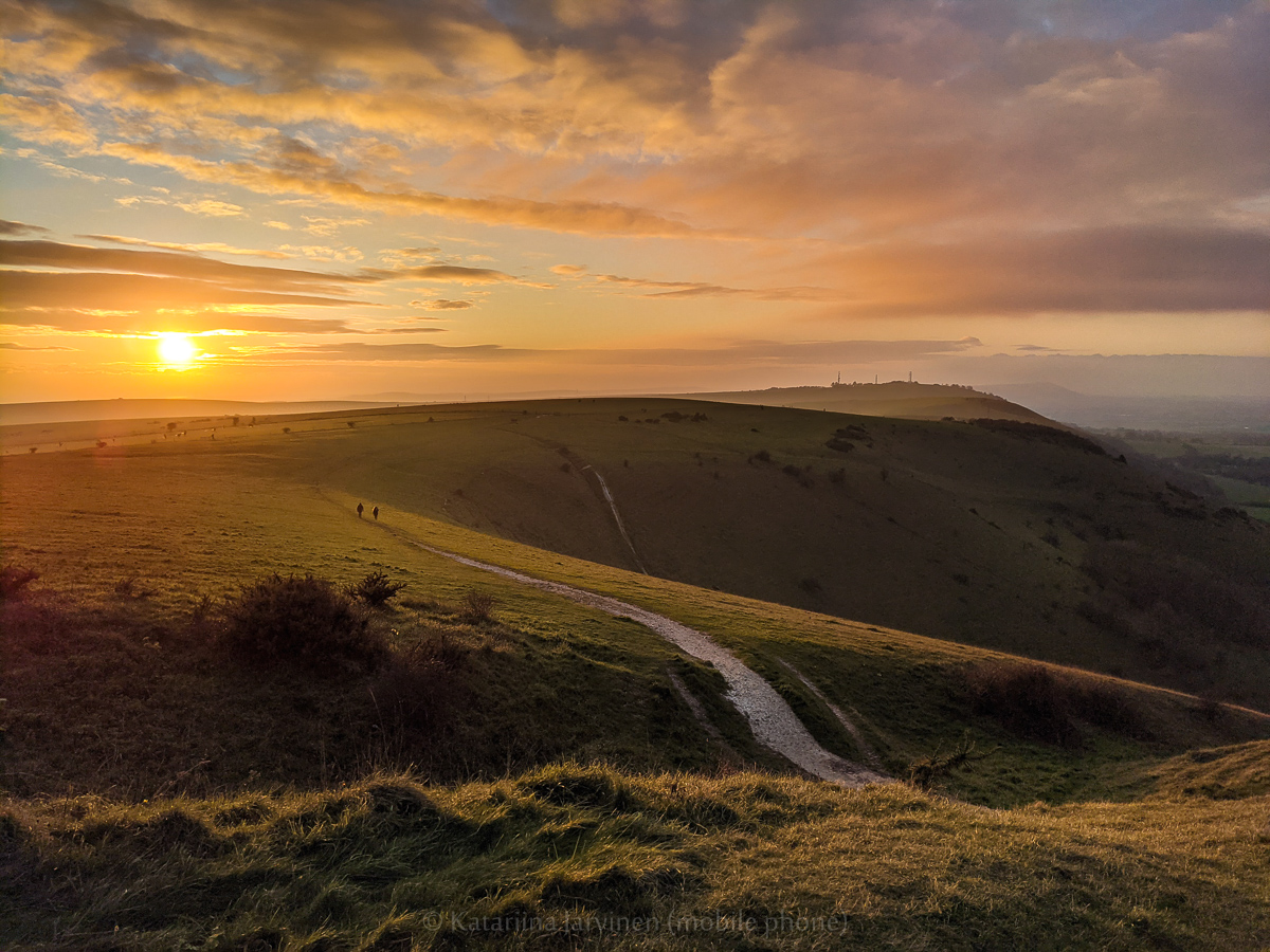 A few mobile phone snaps from today's dog walk at Devil's Dyke. Always such a lovely place to watch the sunset. #Brighton