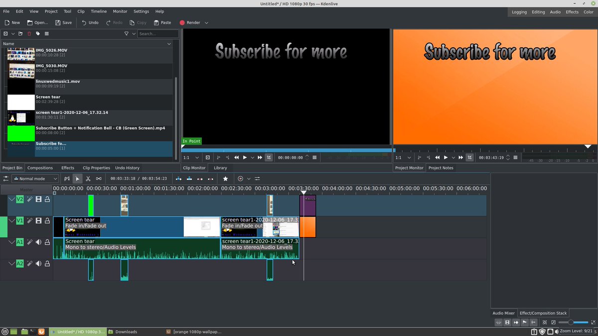 2j4ez's tweet image. Just editing Linux wednesdays # 31 remove screen tearing in Linux using a nvidia card. I’m liking kden live as a Linux editor and learning new things all the time with it :-) #kdenlive #linux #linuxbot #ubuntu #linuxmint