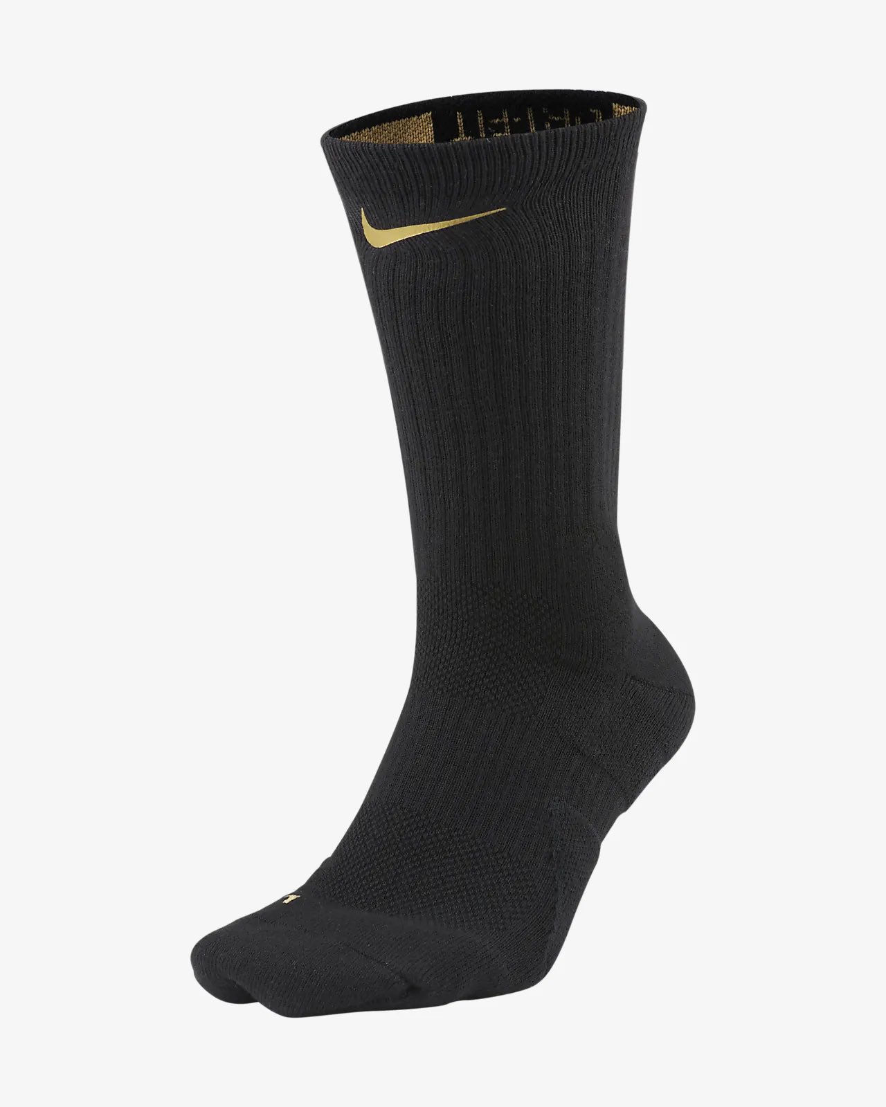 black gold nike socks