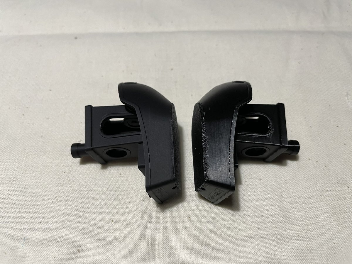 nekobeya_n_m's tweet image. MODERA-PLA ベースブラックのテストプリント
左がMODERA、右が普通のPLA
マットって良いよね
後は削ったところの色があんまり白くならないか要検証ですね
ベースホワイトも検証が終わったら動画にまとめようかな
#FLASHFORGE 
#3Dプリンター
#MODERAPLA