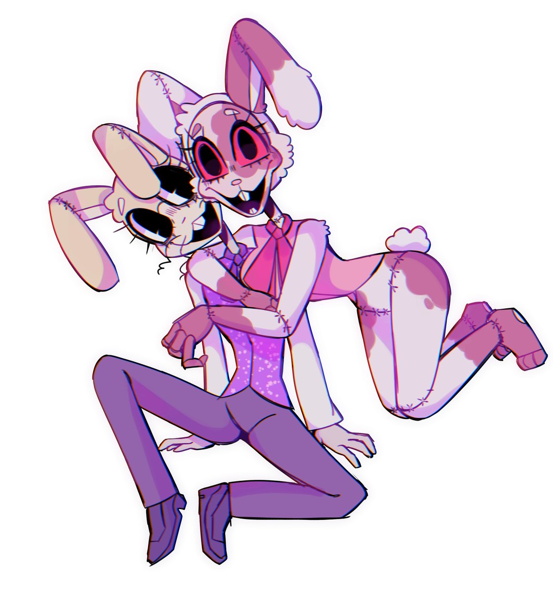 they r hangin out #notshipart #fnaf #vanny #glitchtrap #williamafton #vanes...