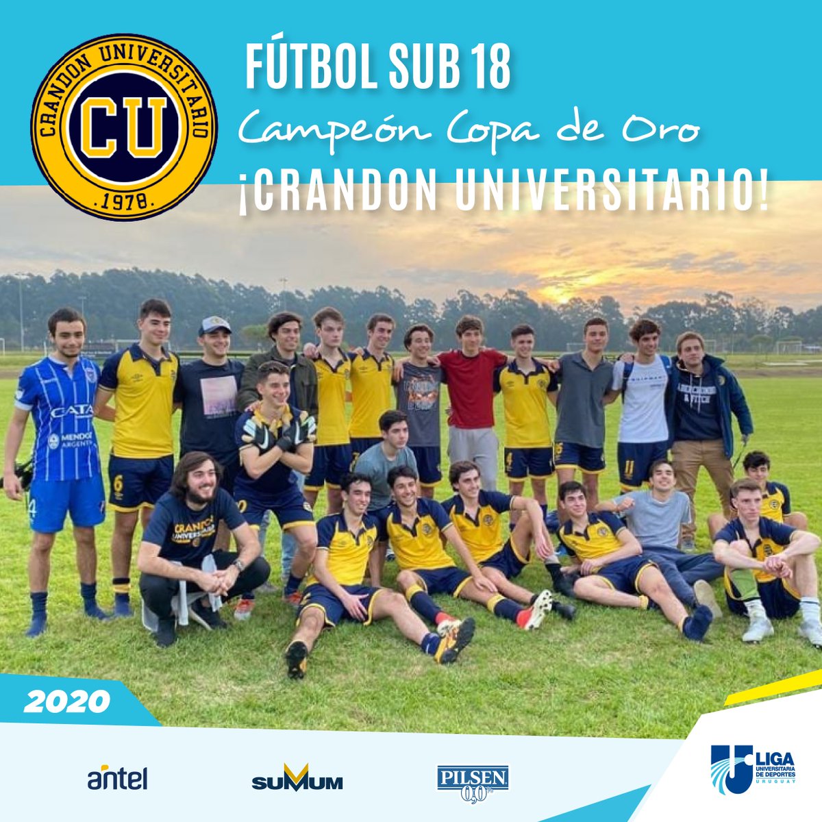 #Fútbol | ¡Felicitaciones 𝗖𝗿𝗮𝗻𝗱𝗼𝗻 𝗨𝗻𝗶𝘃𝗲𝗿𝘀𝗶𝘁𝗮𝗿𝗶𝗼 Campeón de la Copa de Oro de la Sub 18!