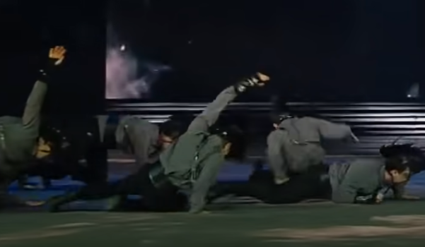 alive/human (yall doing great by the way i see ur effort and i love it). we see the scenery look very red and hellish, things that are typically used to depict the underworld as well.