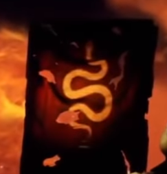 each group has their own colors and animals as well. tbz has blue and a snake, skz has red and an eagle, and ateez has green and cerberus.