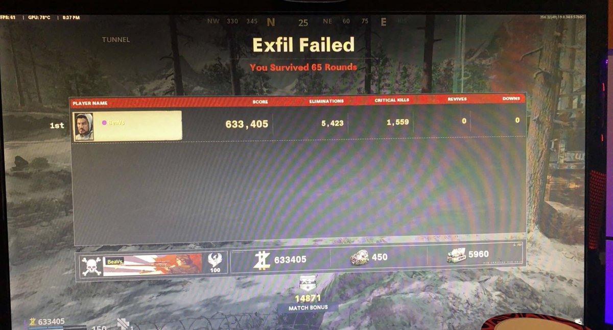 I’ll just leave this here...i tried to exfil simply because i was tired...i wish i would’ve kept going :( #codzombies