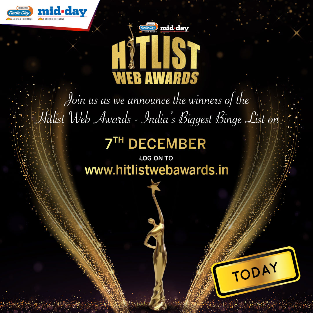 mid_day's tweet photo. Join us as we announce the winners of the Hitlist Web Awards- India's Biggest Binge List today, 7th December 2020.
Log on to
https://t.co/7Sm1IMpi3c
#HitListWebAwards https://t.co/8JXqjWL18P