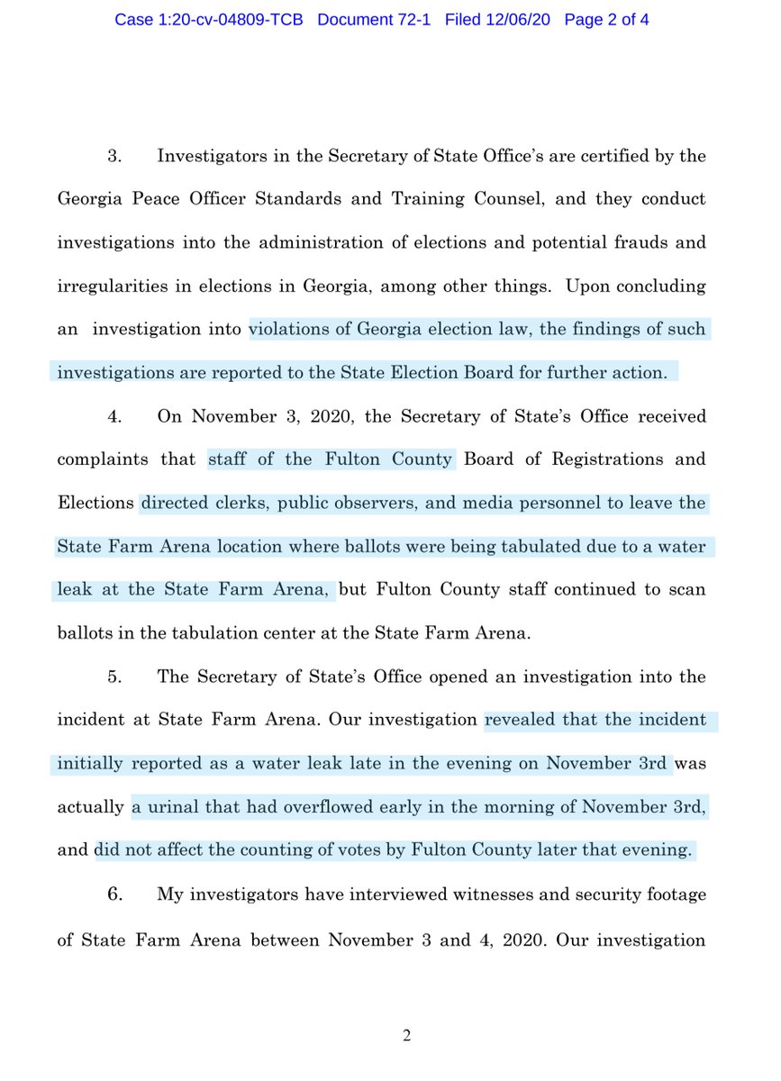 exhibit # 1 —>Affidavit of Frances WatsonKrakenWood—> republicans were forcibly kicked out of the Staples Centers -that’s went China, Iran, Venezuela and ANTIFA stole the election  FACT—> they left on their own accord https://drive.google.com/file/d/1bYoC9jI5JLSO0H629xGxDIVev-yMdHKy/view?usp=drivesdkor via ECF https://ecf.gand.uscourts.gov/doc1/055113210815