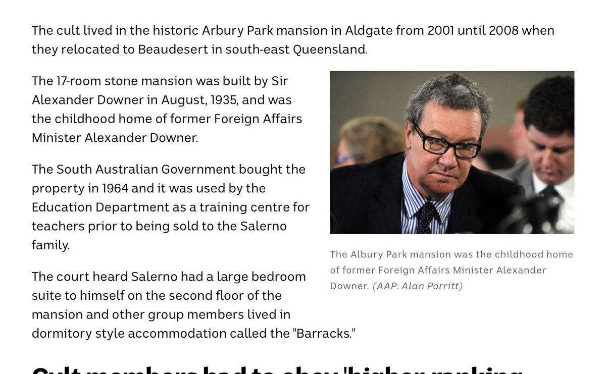 The south Australian government Bought the property Albury mansion in 1964 from Downer’s father presumably.A year after he left office .Shady stuff going on here. @WakeAustralia  @ici_cam  @BoliqueAna