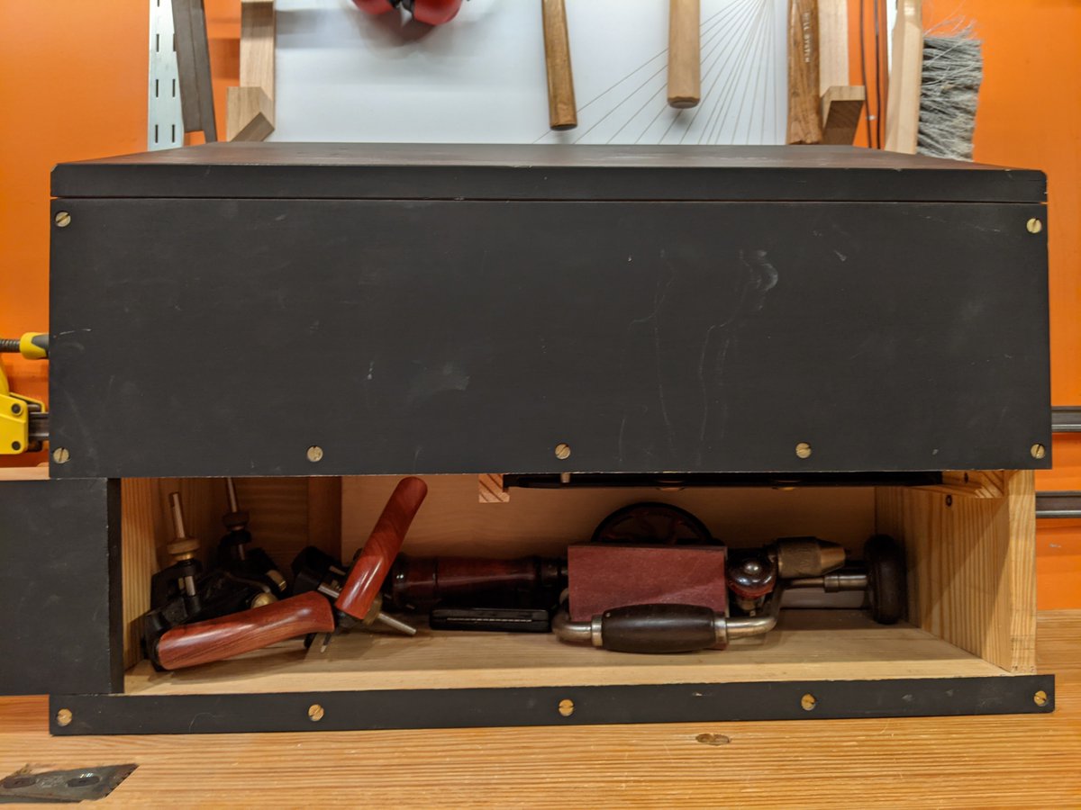 A couple of loose ends here, a magnetic edge planing guide that I don't use much anymore, but used to, and a 220 grit sanding block.