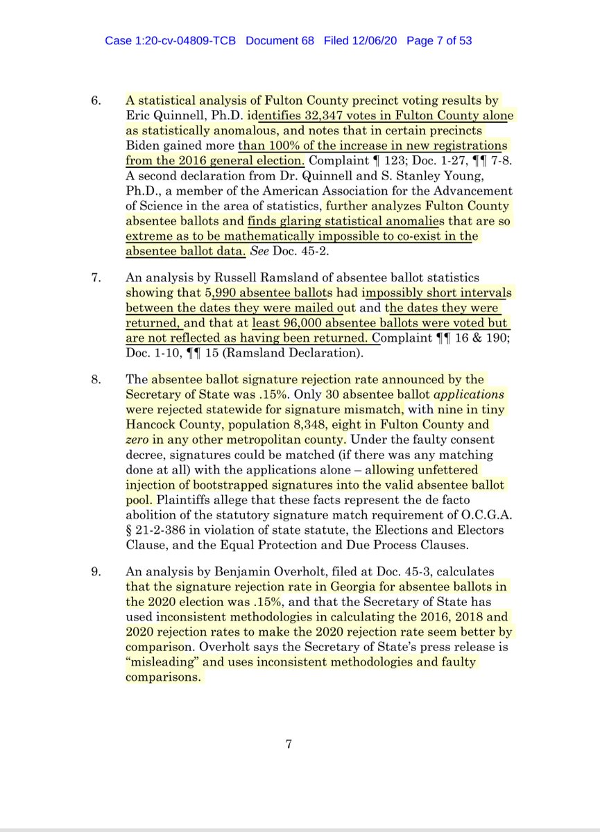 I WANT MY $12 back NOWreading Kraken-Woods newest filing is like putting my lips around a car exhaust pipe & inhaling “Dominion Voter Systems and Edison Research have been accessible and were certainly compromised by rogue actors, such as Iran and China“ https://ecf.gand.uscourts.gov/doc1/055113210785
