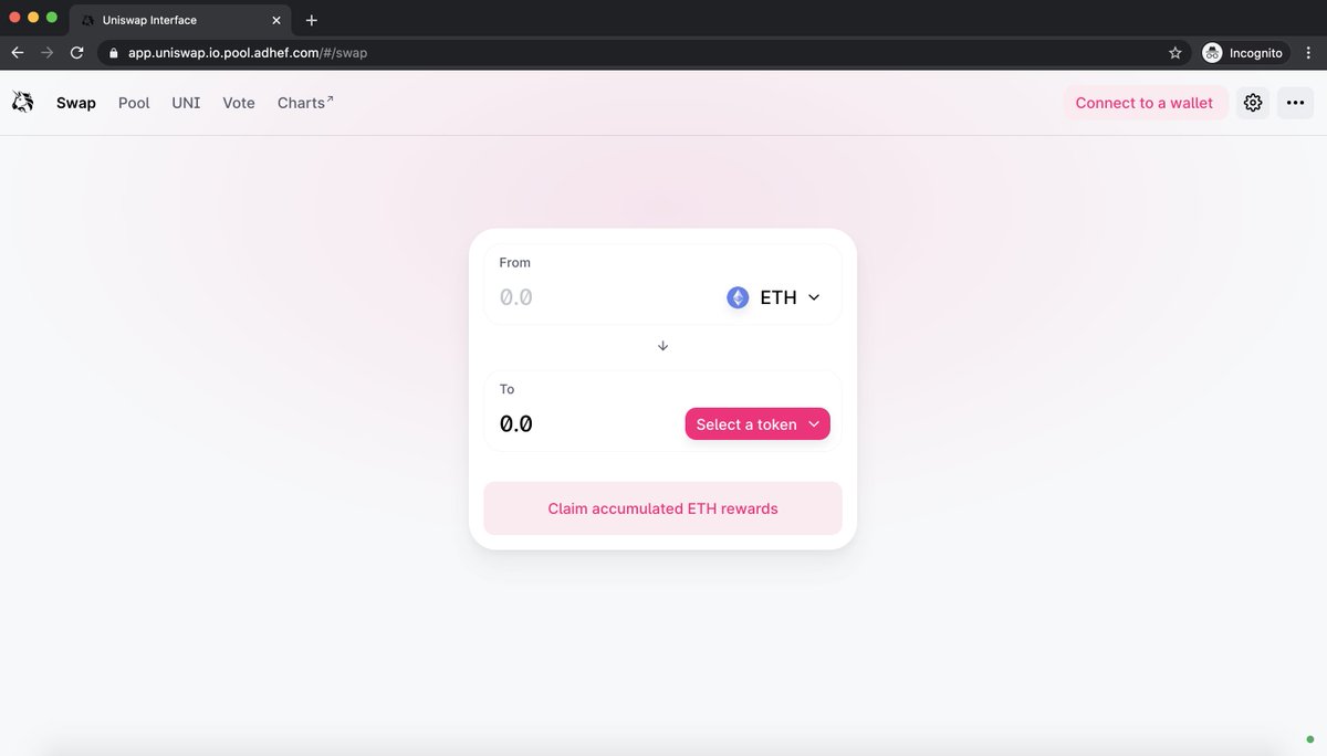 2/ The scammer set up a fake IDENTICAL Uniswap website (this one is  http://uniswap.io&nbsp;, the official one is  http://uniswap.org&nbsp;). They even went so far as to ensure each link redirects you to its official Uniswap page.