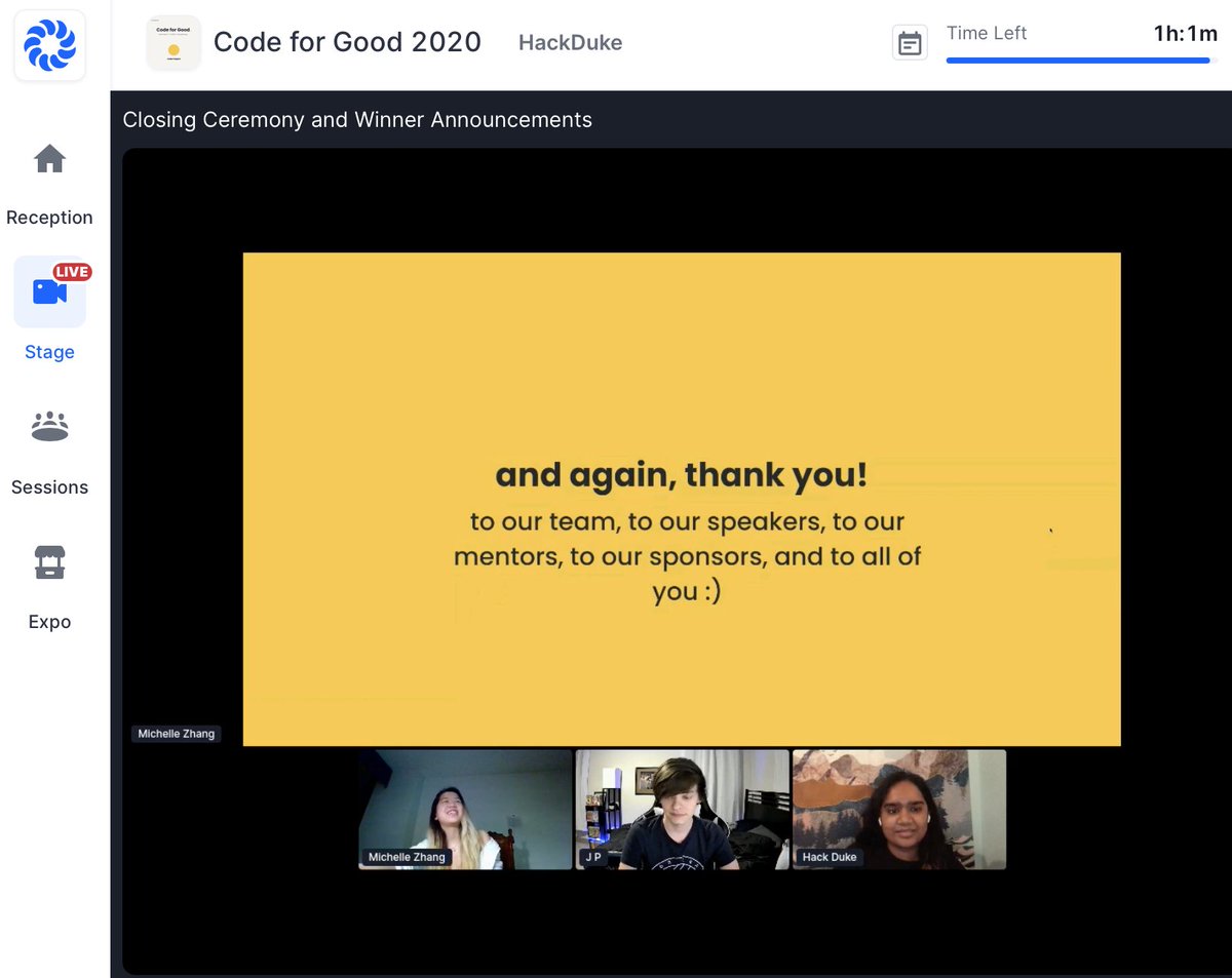 yeysus's tweet photo. Heavily enjoyed the final session of @HackDuke #HackDuke #Hackathon. Liked A LOT one of the winners, OxyControl https://t.co/Uum66h59N1. Great THANK YOU to the organizers Michelle Akshara Sam MLH sponsors. And JP from the @MLHacks Teams was hands down the pog of the night. https://t.co/APZWdy4Ah2