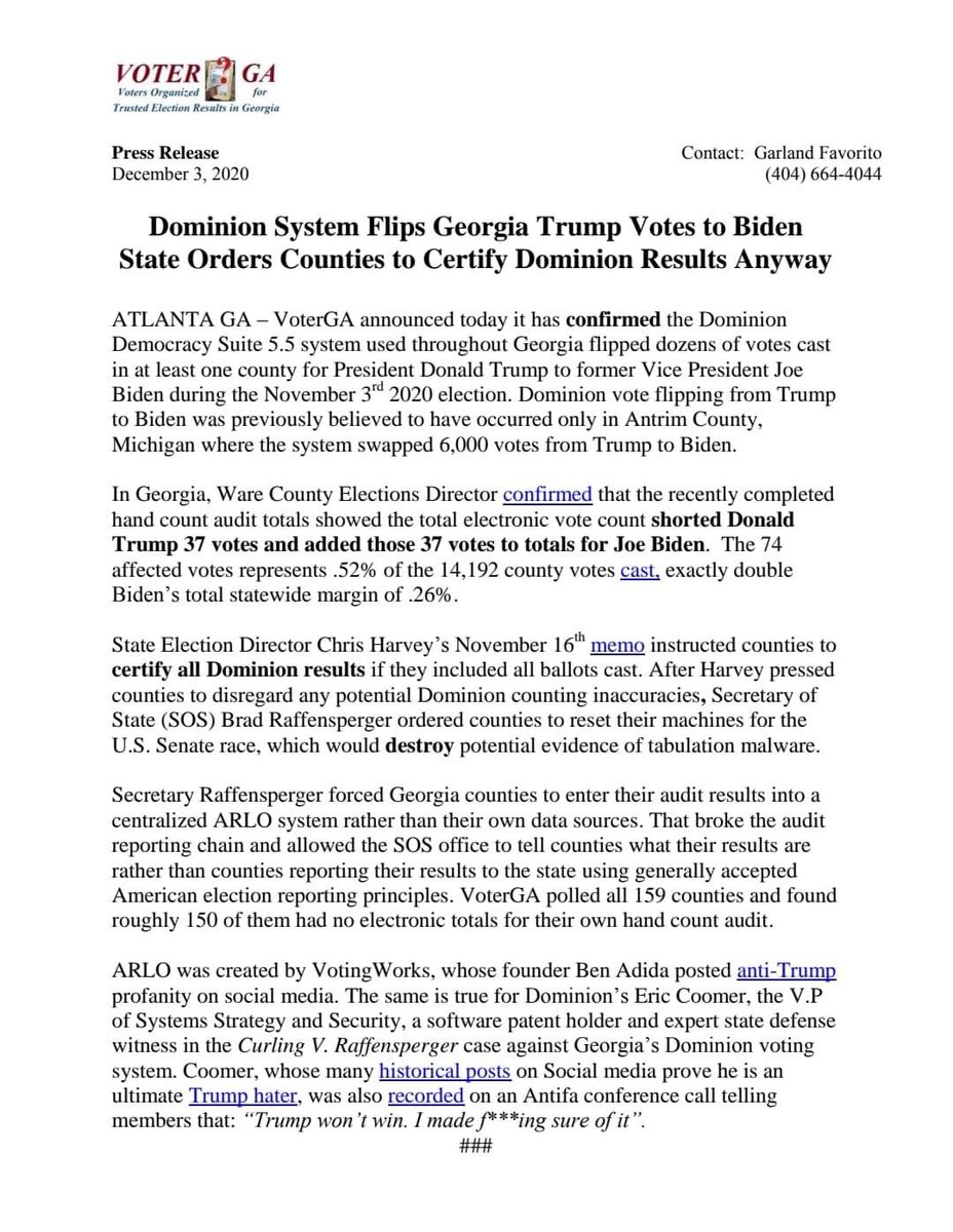  #Breaking  #BreakingNews  #SuperMarioVotes Algo CAUGHT RED HANDED in the  #Dominion CRIME machines giving extra 0.52% to International CRIMINAL & Pedophile family  #JoeBiden automatically. Extrapolated out to all counties would give  #Trump over 400,000 more votes  #USA