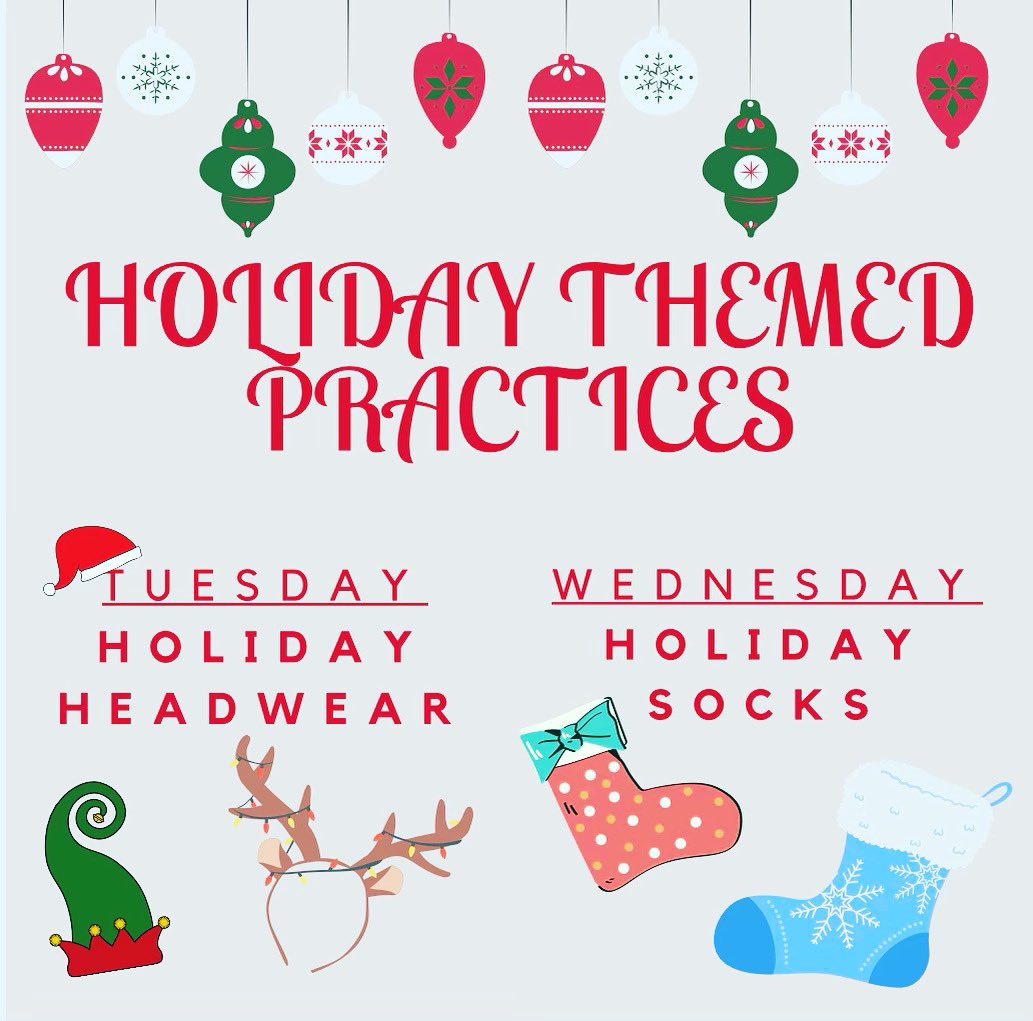 Themed practices this week 🎄🎁☃️ <a href="/CATA_Athletics/">CATA Athletics</a>