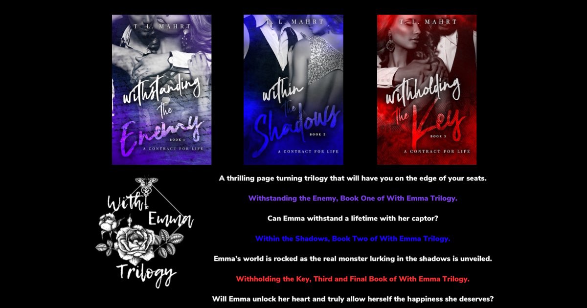 tlmahrt's tweet photo. https://t.co/5NsGJuTkGw
#withstandingtheenemy #withintheshadows #withholdingthekey #tlmahrt #WritingCommunity #authors #steamy #booklovers #mustread #DarkWinter #suspense #Romance
https://t.co/E9LXAZ5dVe https://t.co/QXeRc0TBXu
