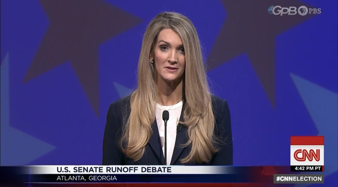 NotHoodlum's tweet photo. Kelly Loeffler is laughing at you Georgia. She’s claiming the GOP Senate saved the poor and middle class with $1200, 8 months ago. Vote her out, she was never voted in. https://t.co/V2KKlqSt3I