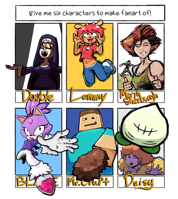 It's finally done. Tried different things with each character 