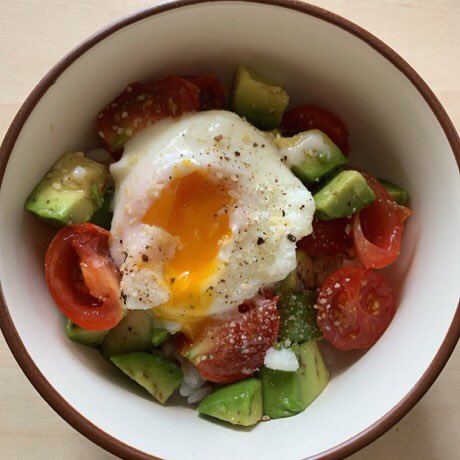 + In conclusion: Just get creative with eggs! They're good with anything and quite filling/nutritious too. Below is omurice (stir-fried rice & eggs) and salad w/a softly boiled egg. Don't forget the seasonings!