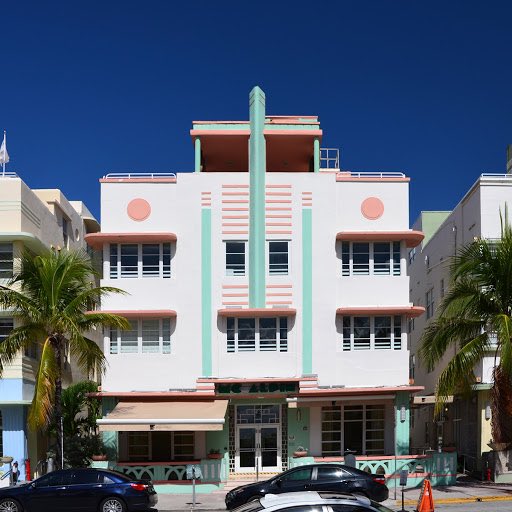 New York’s Art Deco style is filled with optimism and faith in technological progress.Miami’s is a celebration of color, and an injection of energy. It’s vibrancy comes from Latin colors and splashes of neon that you rarely see in America.