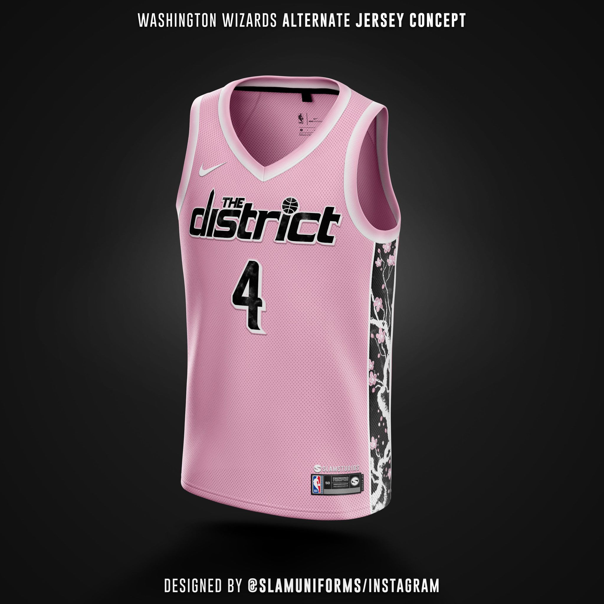 cherry blossom basketball jersey