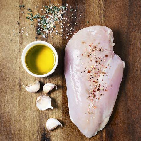 —Chicken breast - 165 cals, 31g protein per 100gLiterally why are you not putting this in every dish you prepare? Low in calories, high in proteins and delicious as fuck! There are hundreds upon hundreds of possible chicken recipes, I like mine best when boiled and in salads