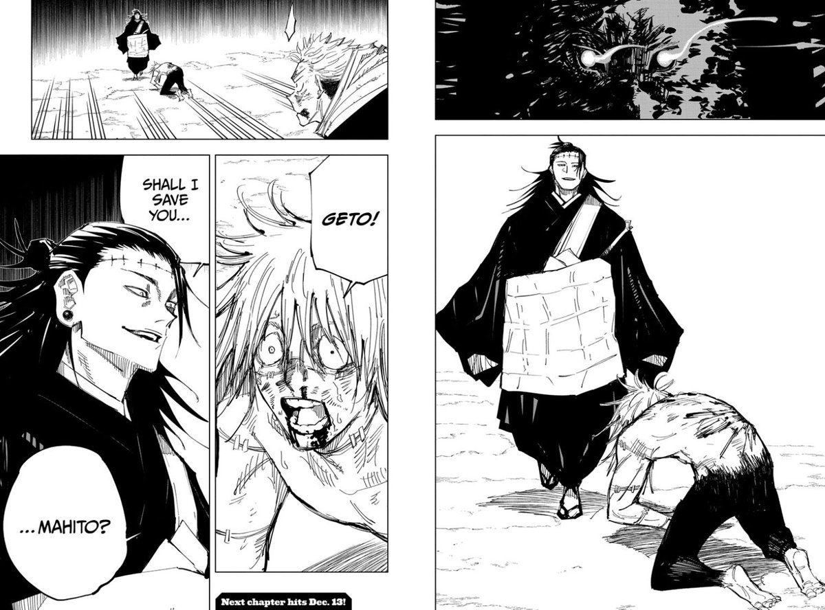 Since the beginning of the series, Geto has been shown to be the smartest tactician & is finally meeting face-to-face with Yuji for the first time. I think this meeting can probably be extremely significant for Yuji, Geto, Gojo & maybe even Sukuna long term