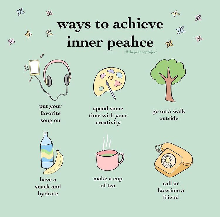 A reminder to take care of yourself to achieve “inner Peahce.” 💜💖🌟

Info by Arden Yum
Graphic by <a href="/rrachelcai/">rachel</a> 

#health #SelfCareSunday #SelfCareSundays