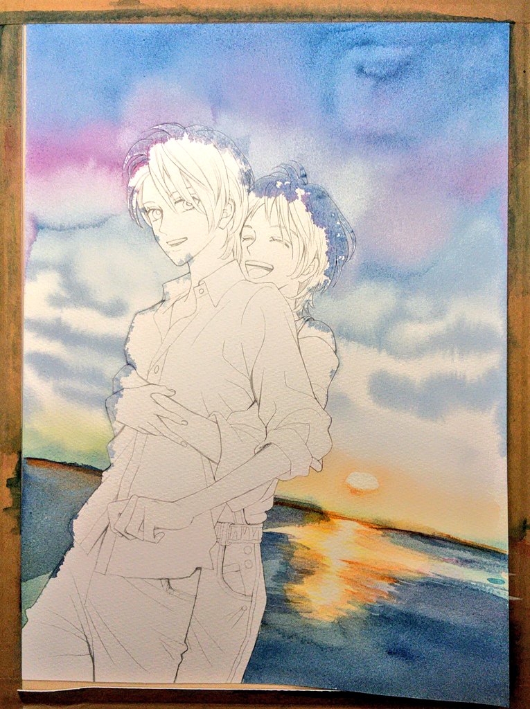 「これは①枚目も失敗してるので結局3回描きました。
下絵は別紙にあるので時間が許す」|絵夢羅🐣12/20「WジュリエットⅡ」13巻発売中❗のイラスト