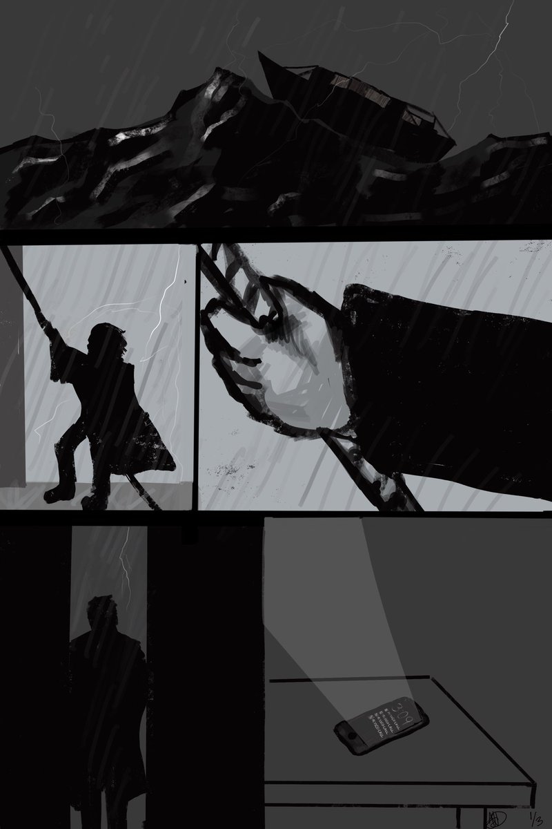theneonthorn_'s tweet photo. Storm. A three part lonelyeyes comic about rain and jumping to conclusions. #lonelyeyes #peterlukas #eliasbouchard #quickcomic #artistsontwitter #comics https://t.co/E8naRJGcPN