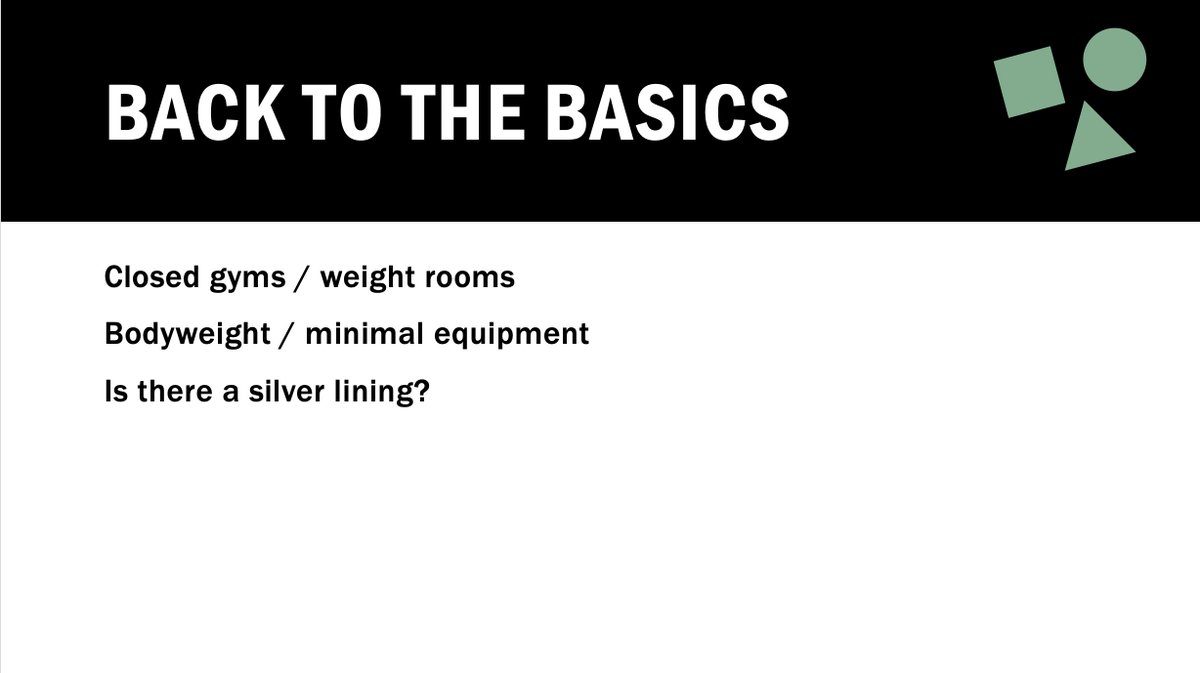 5 - Back to the Basics - When cities and states and then gyms and facilities started closing, we had to eliminate the fluff and really get back to the basics of movement with at home training programs relying on what players had access to...