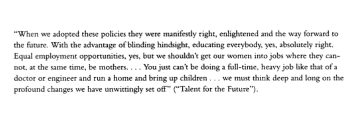 In that 1983 speech, LKY publically expressed regret that he had in the 1960s followed the "enlightened" progressive consensus that women should have equal opportunities in education and employment.