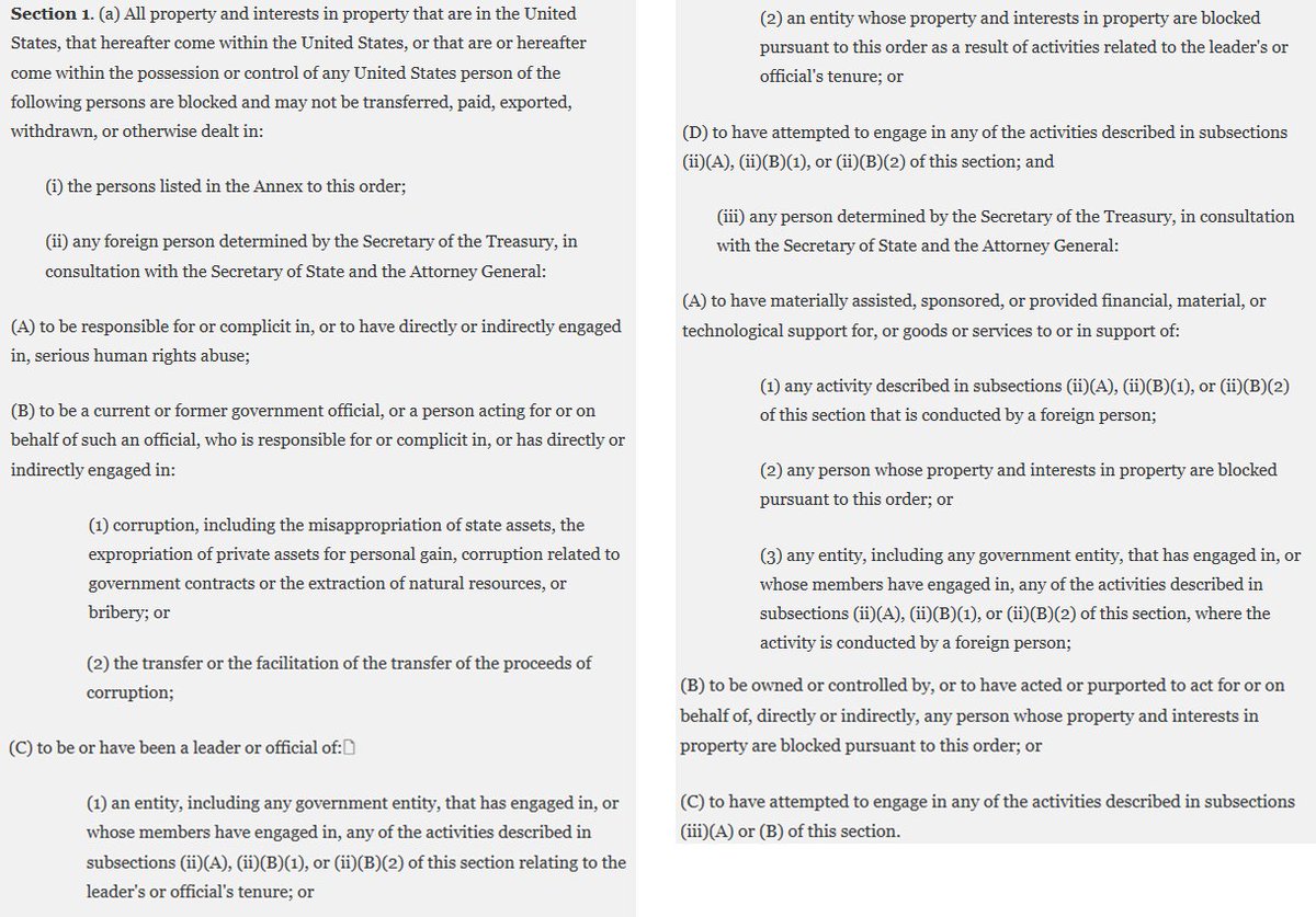 12/26Coincidence that's the date of this very significant EO EO13818Blocking the Property of Persons Involved in Serious Human Rights Abuse or Corruption. https://twitter.com/LovesTheLight/status/1211887867590561792?s=19