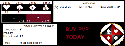 PureNoel's tweet photo. Players can now wager on red and black. I will be adding the ability to wager on jokers soon. Test blockchain mining per wager and end of hand mining is also working now. Profile page and leader board are complete. #altcoin #cryptocurrencies https://t.co/QzcDC5Ngfv