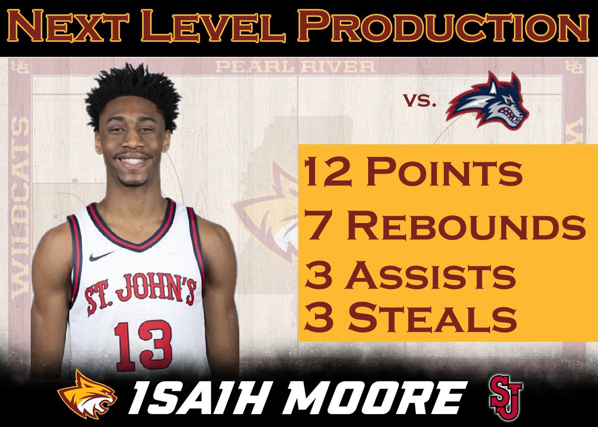PRCCBasketball's tweet image. Another super productive day for Isaih Moore in @StJohnsBBall win over Stony Brook! 

Starting each of the first 5 games Isaih is averaging 10.2 ppg &amp;amp; 6.4 rpg (leads team). St. John’s is off to a 4-1 start! 

Keep pushing Zay 🏀✔️

#RRR #NextLevelProduction