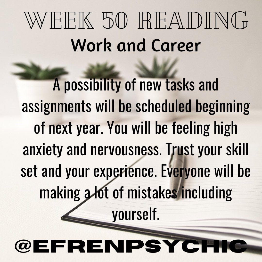 EfrenPsychic's tweet photo. ⁣🪐 Week 50 Reading. December 7th - December 13th, 2020. For inquiries on personal readings please contact me at 619-972-8953.⠀
⠀
#tarot #tarotcards #tarotreading #psychic #sandiegopsychic https://t.co/f7J79SP86K