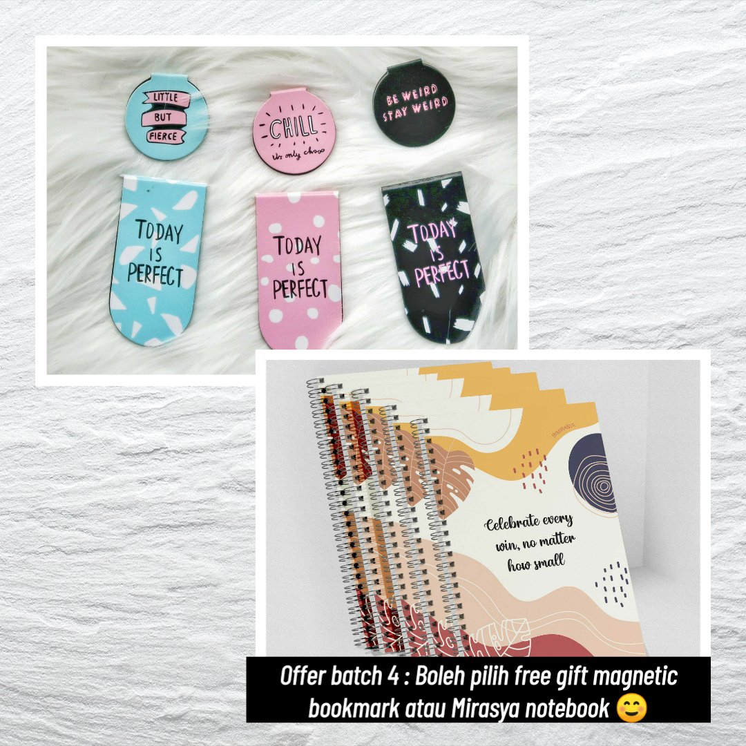 Susahnya nk cari planner yg byk space 😔

Yeah! Mirasya Planner ada ciri² yng awak nak dn paling bestnya ada👇

✅Monthly layout
✅Weekly layout
✅Separator tab
✅Health tracker
✅ Goal setting 
✅ Important &amp; monthly checklist
✅Dotted line

Ws : bit.ly/3nCDe0a
