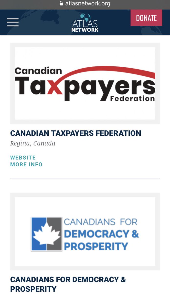 Okay let’s finish the final lap and put this to bed. Here’s some other Canadian Atlas partnersAlberta InstituteCanada Strong and Free Network (formerly the Manning Centre)*Canadian Taxpayer Federation*Canadians for Democracy and ProsperityThe Fraser Institute