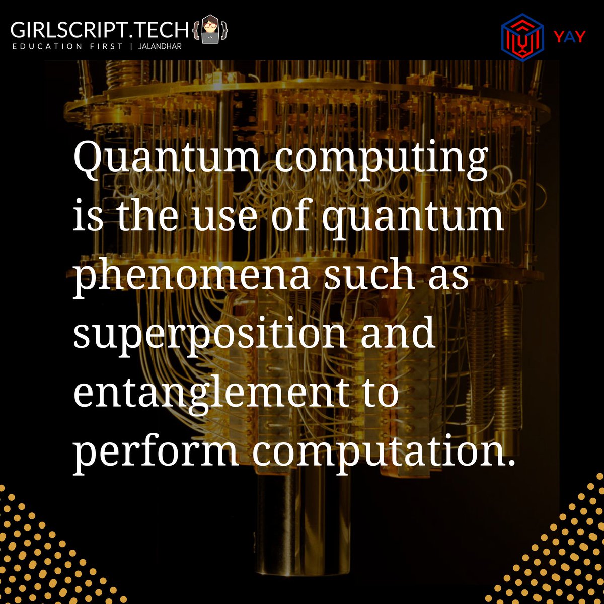 GirlScriptJal's tweet image. With such a unique quantum concept and such a high speed calculating power #QuantumComputing is at the verge of becoming the trend in #IT field. Get yourself familiar with this concept.
keep swiping👉🏻
#technicalpost #girlscriptjalandhar #learning #MondayMotivation #educationfirst