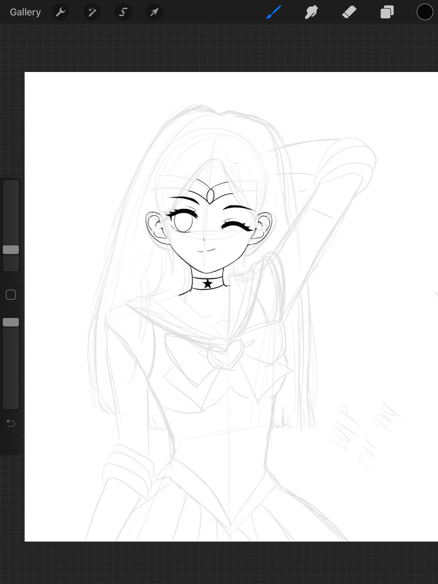 since i am still busy, I offer you a WIP and NAENAE 

ps. it's sailor moon inspired 