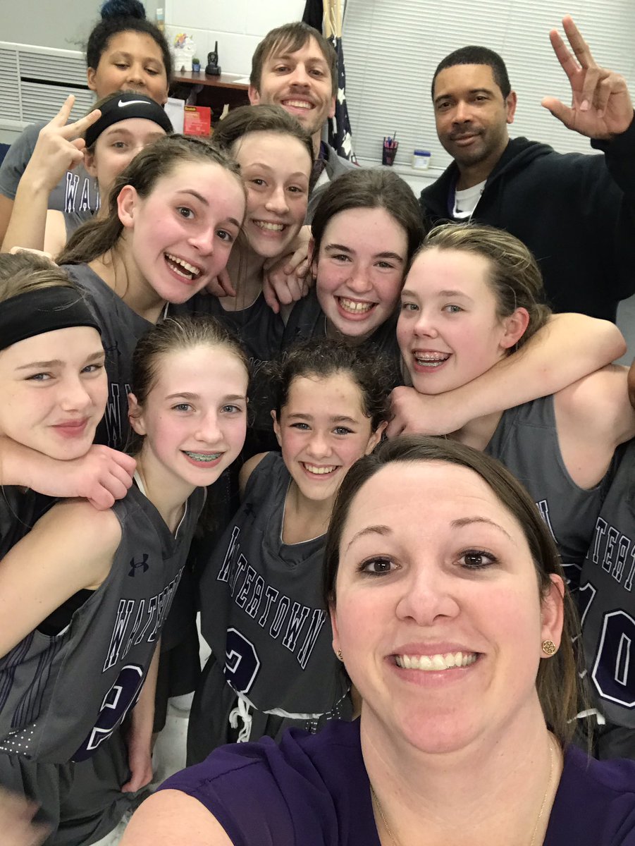 WatertownWBB's tweet photo. We had to get a team picture after our big middle school #basketball win Thursday night. #family #familyonthree #neversettled #shooters #needaprofessionalphotographer https://t.co/KYBapae3WU