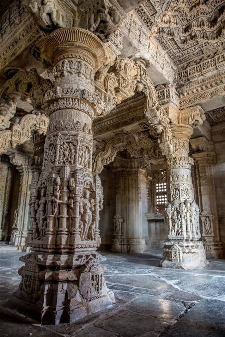 Idols of Vishnu, Devi and Brahma are found in the temple, the pillars were beautifully decorated with sculptures, even after centuries of defacing, the temple still holds its beauty.