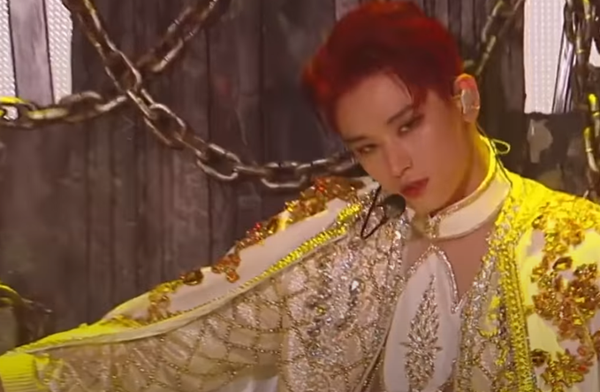 the boyz also bear the sword as their ‘weapon’ which could mean that they are moving forward and looking for something to conquer with their swords, but we also see juyeon on the throne so it could also mean that he is defending his kingdom and his place on the throne