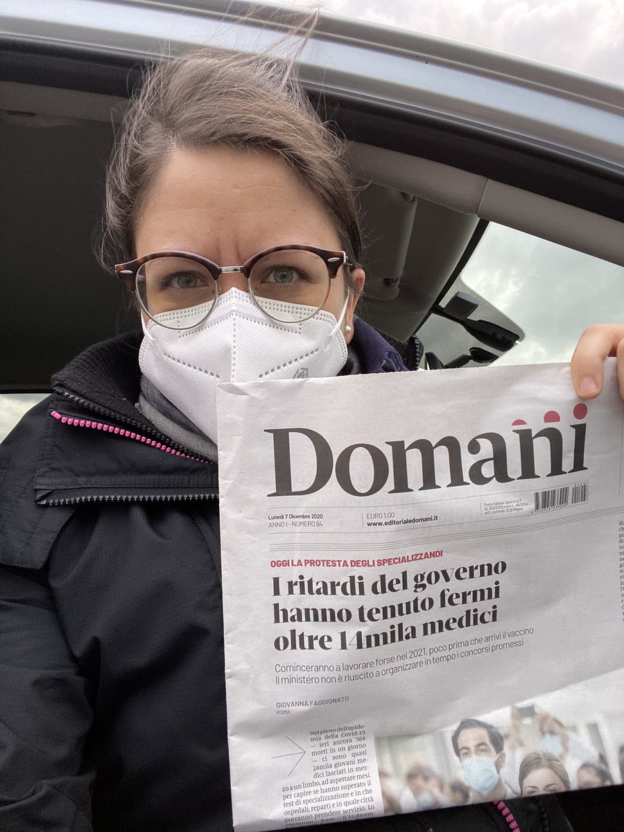 pheedsMD's tweet image. Oggi in prima pagina di @DomaniGiornale ci sono anche io. Grazie a @GioFaggionato per aver parlato di #SBLOCCATESSM2020.