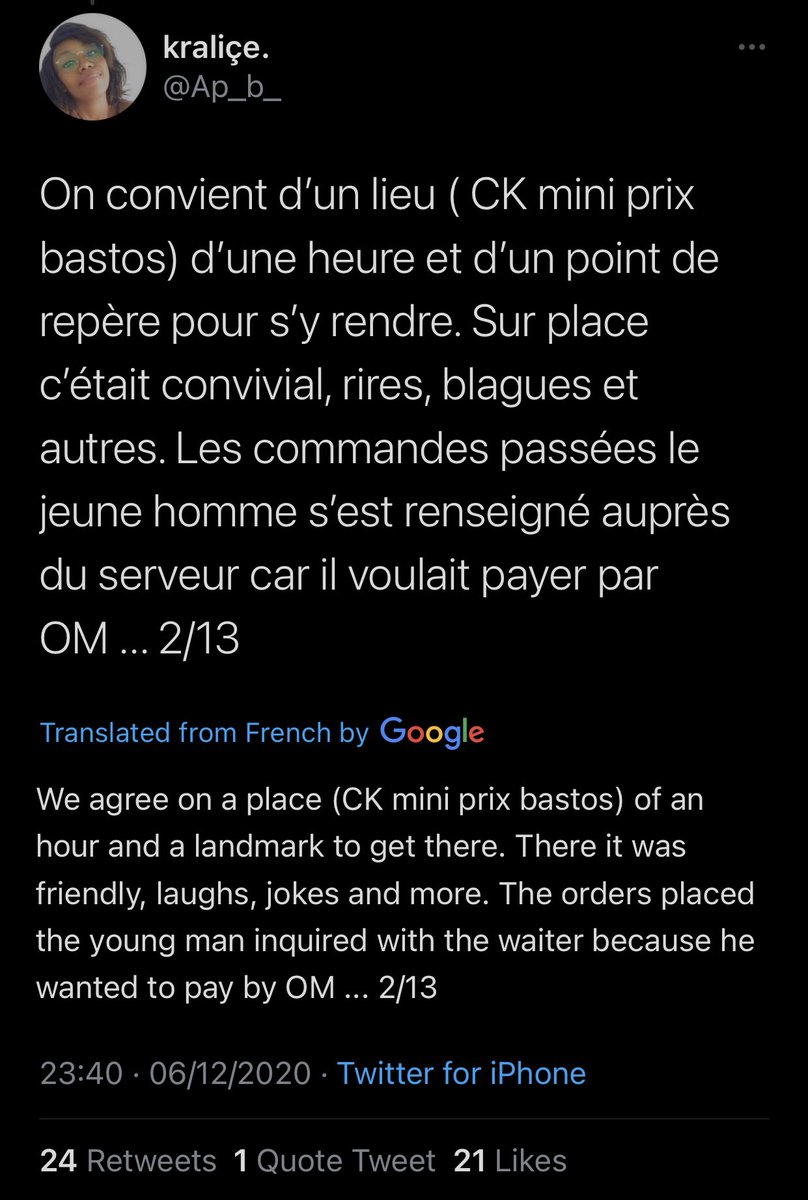 E. Below,  @Ap_b_ gave us an exclusive view of how the date went. From when her shot was fired, to when they met on their date and returned to their various houses. Follow the link below to read the rest of the story.  https://twitter.com/ap_b_/status/1335685444156219392?s=21 #237Recap 