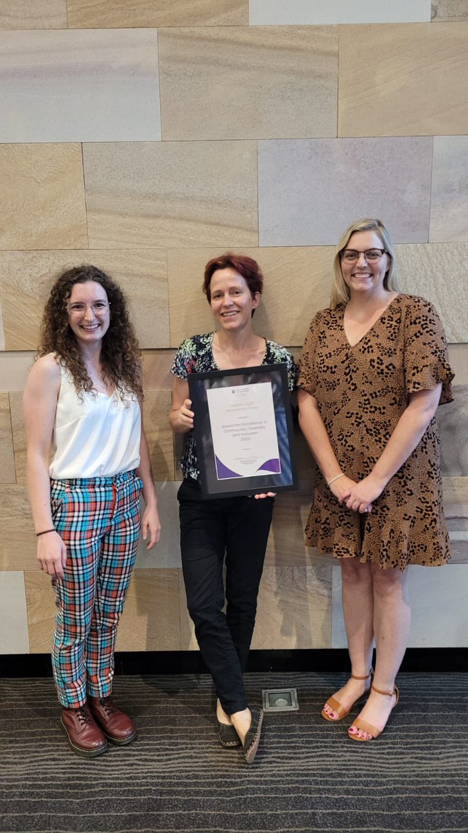 That moment when your team receives a UQ Award for Excellence in Community, Diversity &amp; Inclusion. A BIG thank you to the SSP Community at UQ who, over the past 2+ years, have shaped &amp; grown this program &amp; advocated for partnership. <a href="/jamesforde22/">James Forde</a> @NaimaCrisp <a href="/UQ_News/">UQ News</a>