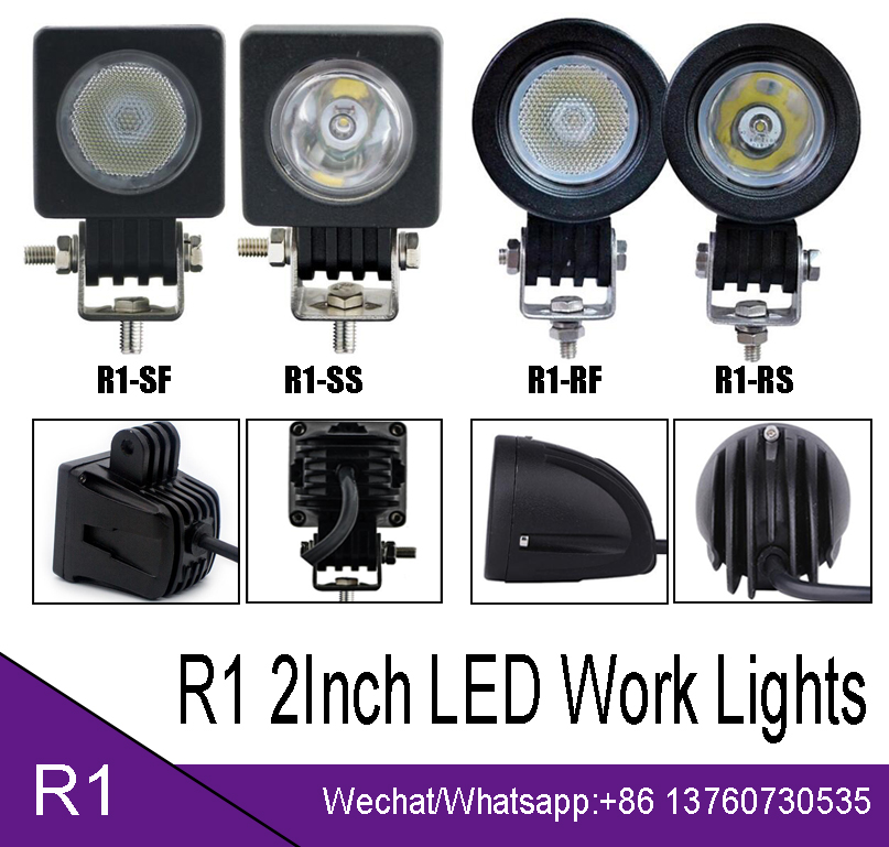Small Mini Size 2Inch with High Power in Pure White 6000k color temperature extremely nice performance R1 LED Work Lights