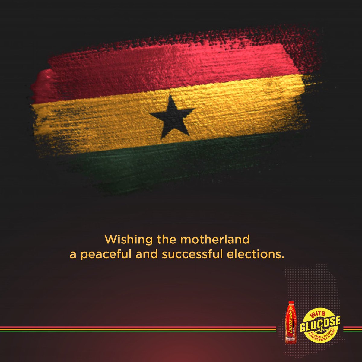 Let's defend the good name of Ghana and make peace win.
#PeacefulElection #Lucozade